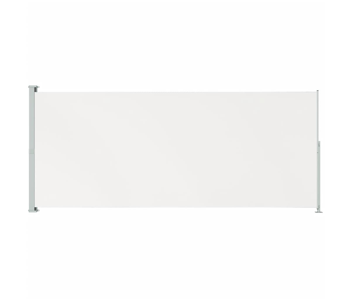 Patio Retractable Side Awning 86.6"x196.9" Cream - Cream