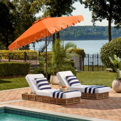 Venice Single Scallop 9Ft Crank Outdoor Push Button Tilt Umbrella