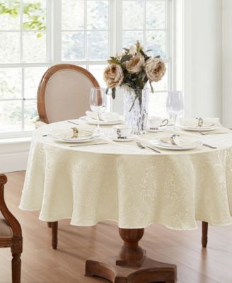 Elrene Caiden Damask Tablecloth - 60" x 84" Oval