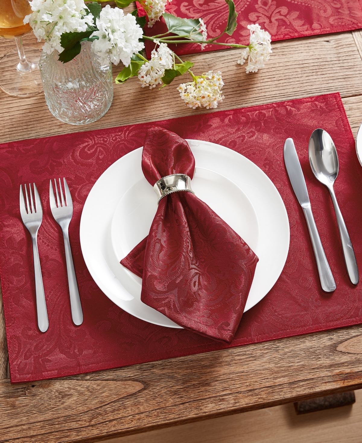 Elrene Caiden Elegance Damask Placemat, Set of 4