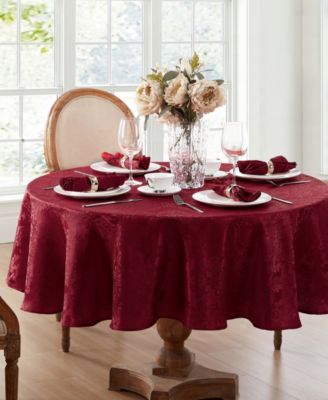 Elrene Caiden Damask Tablecloth - 60" x 84" Oval
