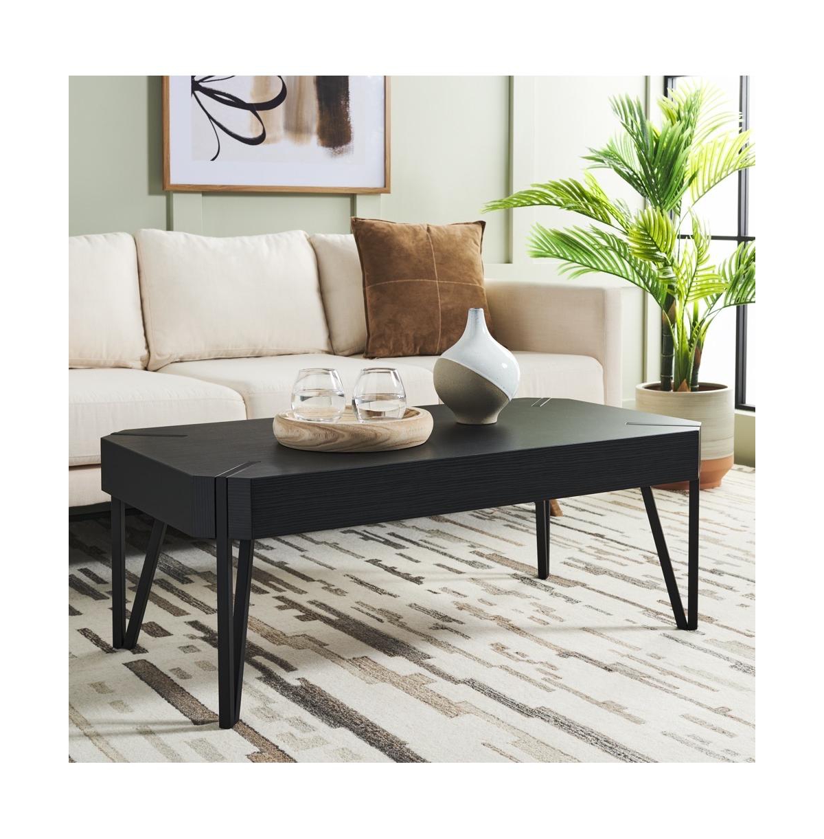 Safavieh Liann Rustic Midcentury Wood Top Coffee Table