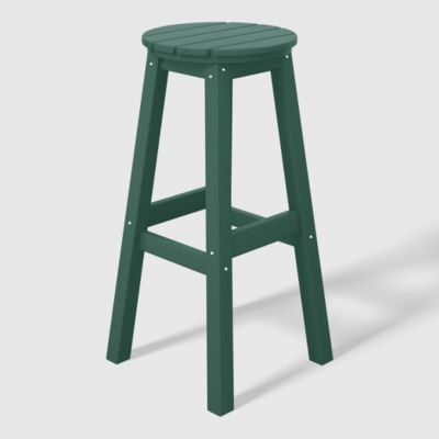 29" HDPE Outdoor Patio Round Bar Stool