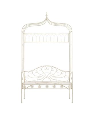 Patio Bench 48" Iron Antique White