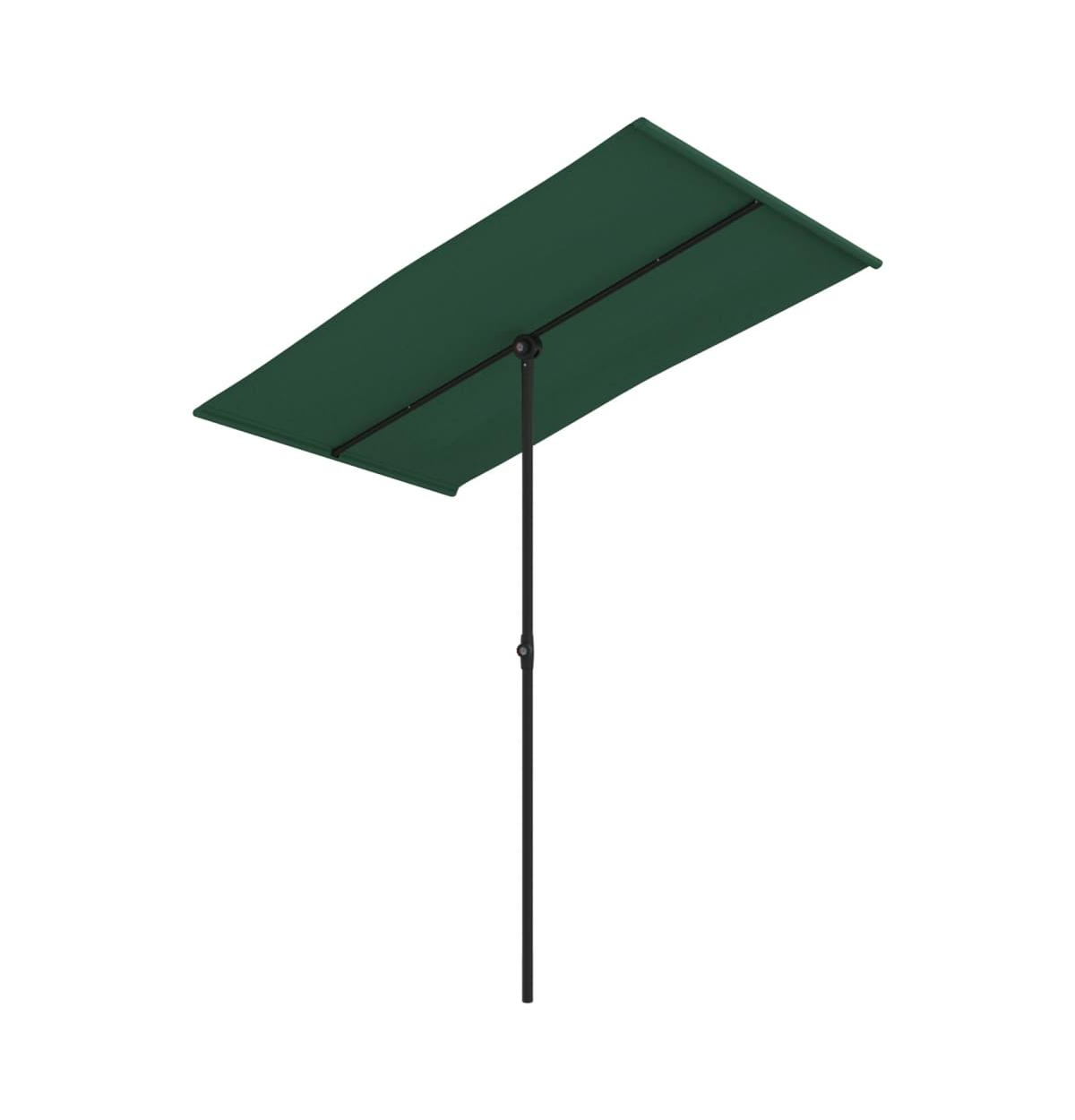 Outdoor Parasol with Aluminum Pole 70.9"x43.3" Green - Green
