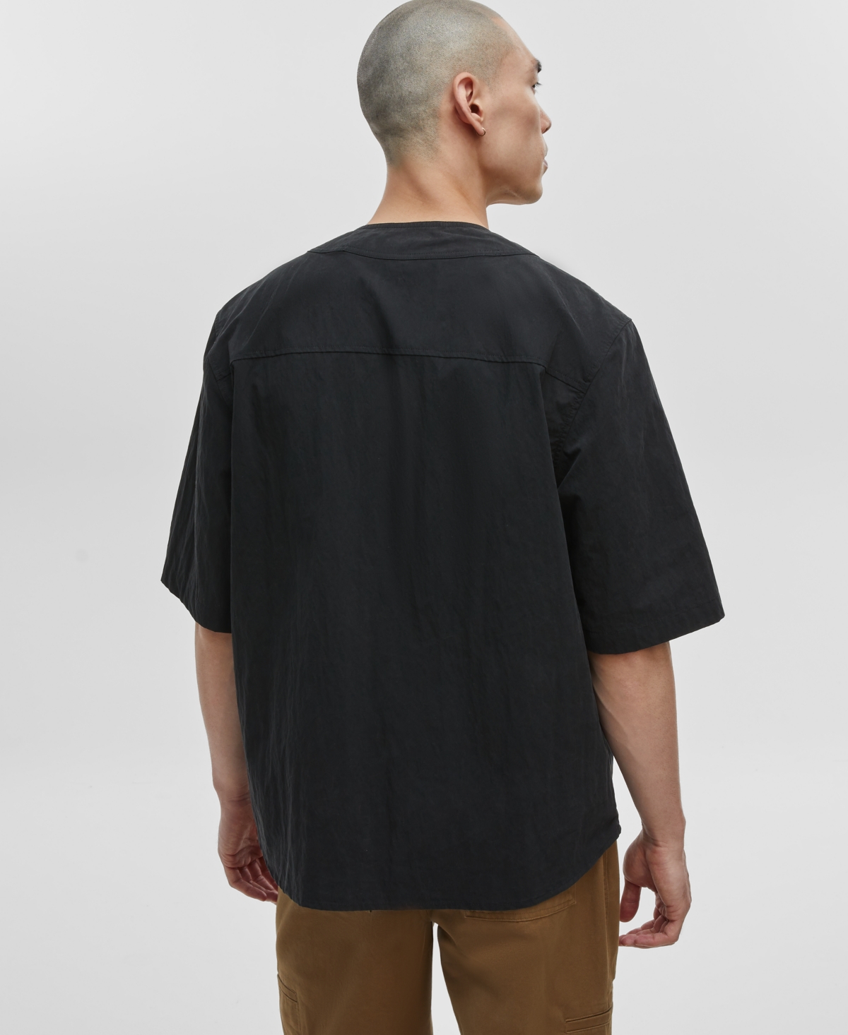 Mode of One Men's Relaxed-Fit Button-Down Baseball Shirt, Created for Macy's