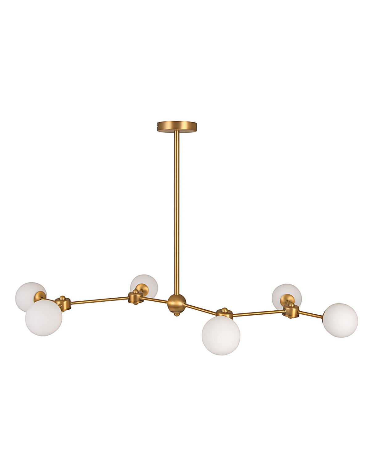 Storied Home Sputnik Opal Glass Chandelier Brushed Gold In Gold