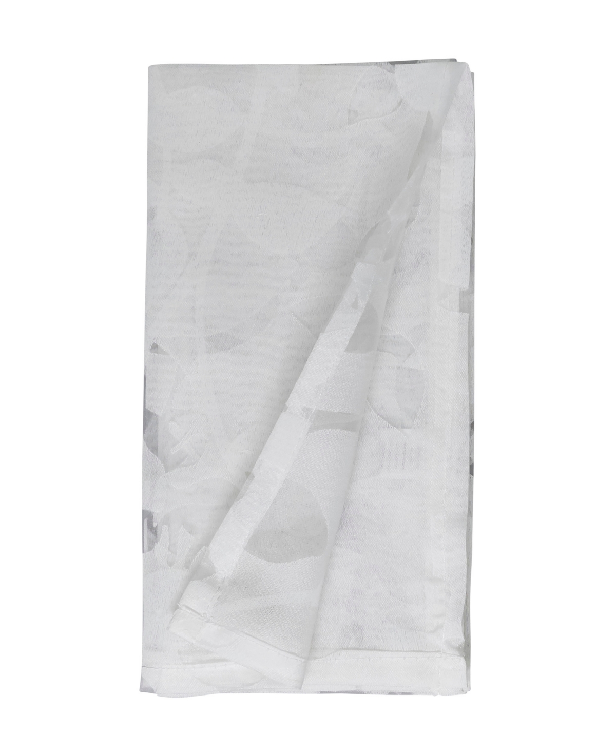Saro Lifestyle Sheer Elegance Burnout Voile Vine Design Napkin Set Of 4, 20"x20" In White