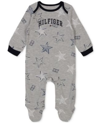 Tommy Hilfiger - Baby Boys Star-Print Logo Footed Coverall