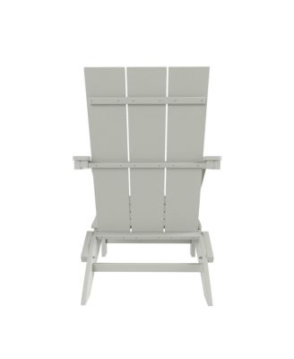 Modern Outdoor Folding Adirondack Chair (Set of 2)
