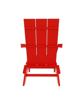 Modern Outdoor Folding Adirondack Chair (Set of 2)