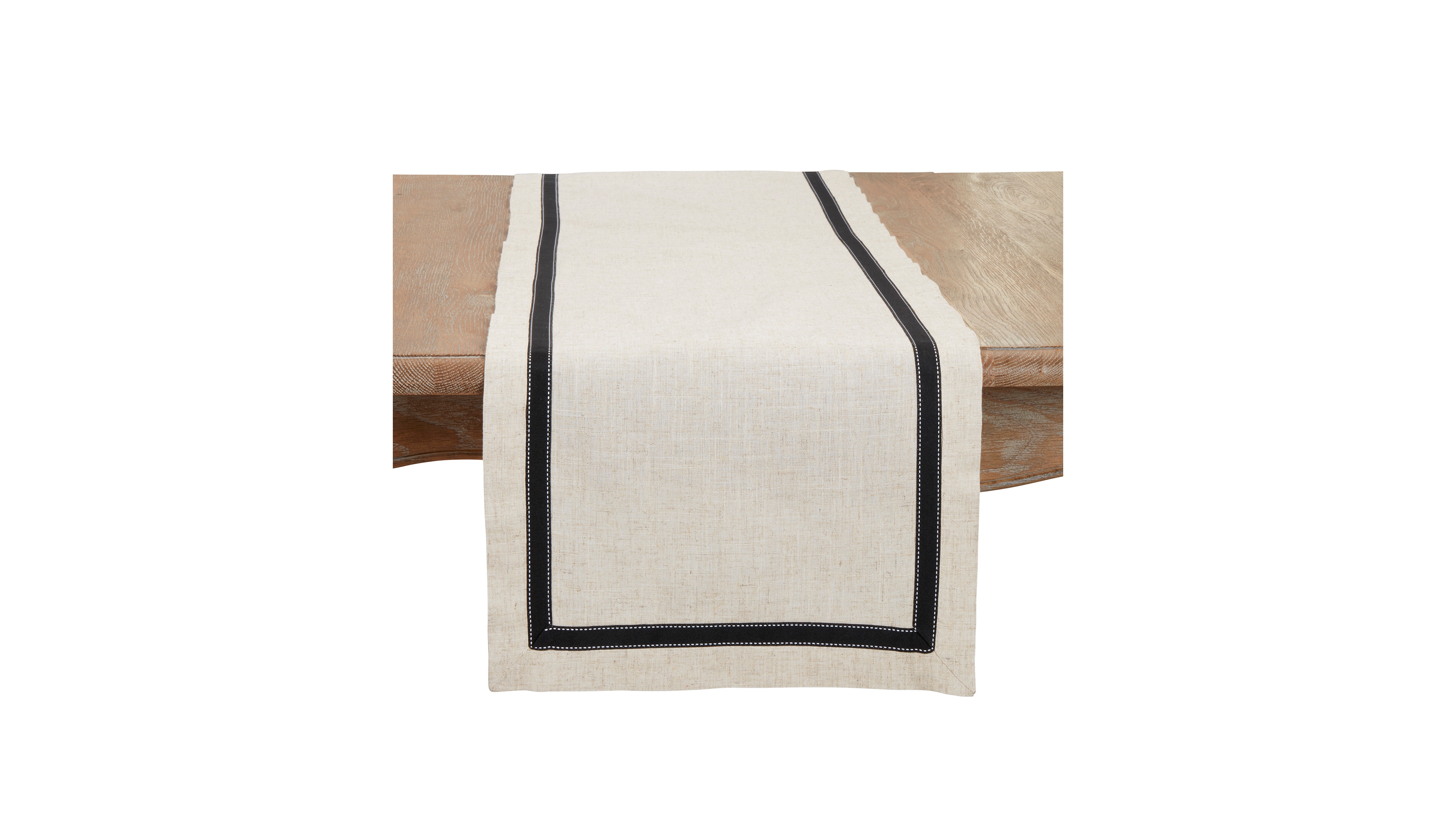 Saro Lifestyle Grosgrain Accent Table Runner, 16"x90"