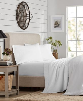 300 Thread Count Brushed Cotton Percale 3-Pc. Sheet Set, Twin