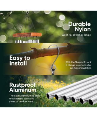 Premiere Grande Wind Chimes - 6-Tube E Pentatonic Scale Outdoor Wind chime