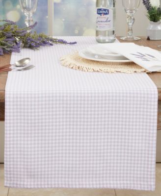 Traditional Gingham Table Runner, 16"x72"
