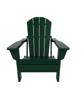 Classic Folding Adirondack Chair with Footrest Ottoman Set
