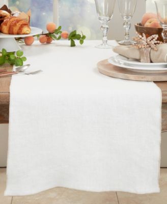 Stonewashed Stitched Edge Table Runner, 16"x72"