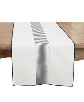 Refined Striped Elegance Table Runner, 16"x72"