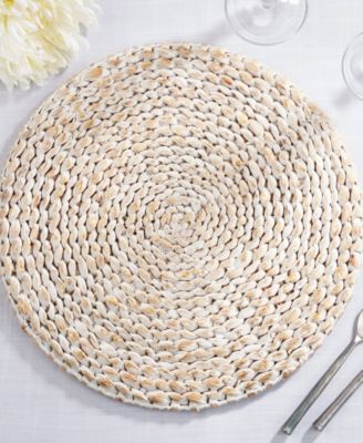Foil Print Natural Fiber Placemat Set of 4,15"x15"
