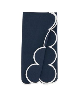 Scalloped Hem Napkin Set of 4,20"x20"