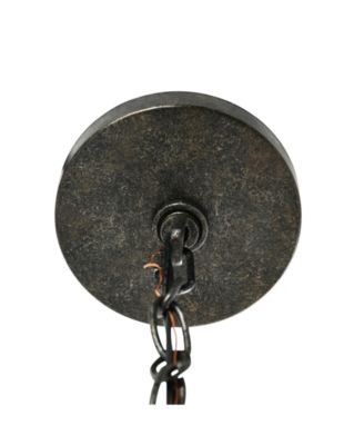 Martha - Woven Metal and Natural Rope Ceiling Light Black