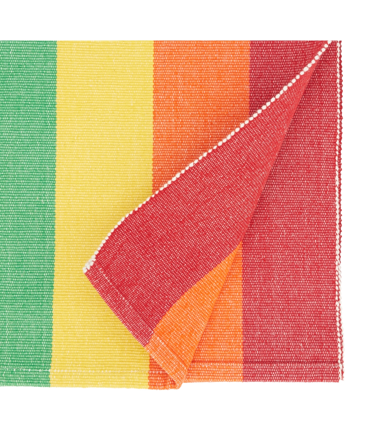 Saro Lifestyle Rainbow Stripe Delight Table Runner, 16"x72"