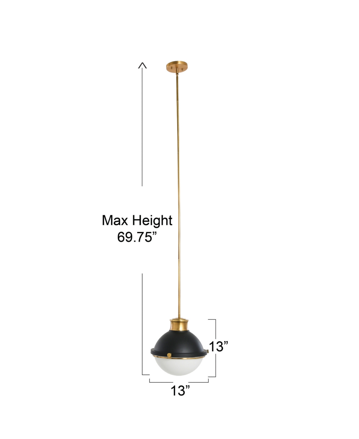 Robert Stevenson Lighting Cameron In Matte Black And Natural Brass