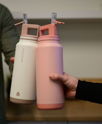 Alpine Flip 'N Sip Insulated, Leakproof Water Bottle with Straw, 40 OZ-2pk