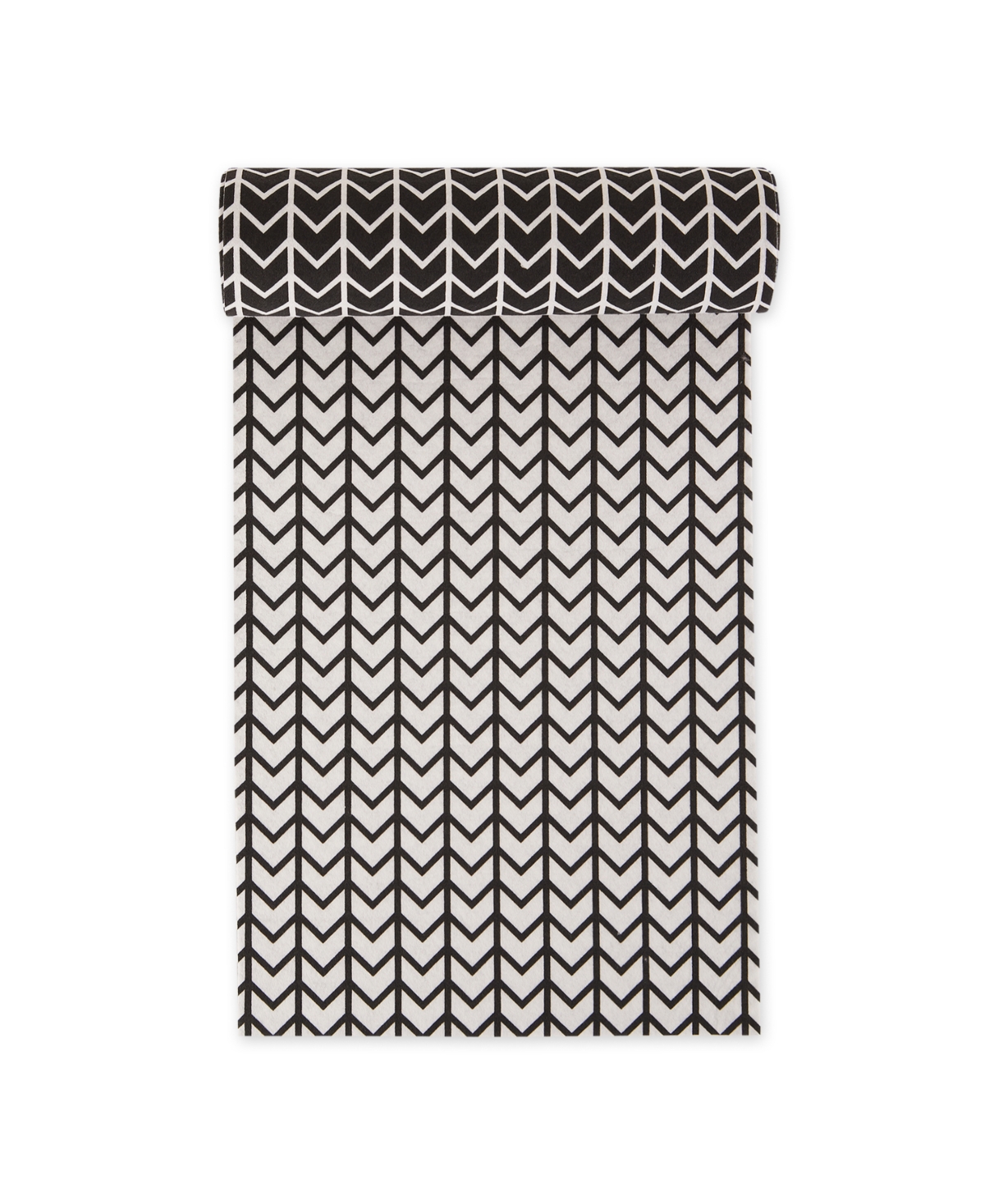 Design Imports Fridge Shelf Liner Collection Non-adhesive, Cut To Fit, Machine Washable, 12x120", Black Herringbone In Black Herringbone