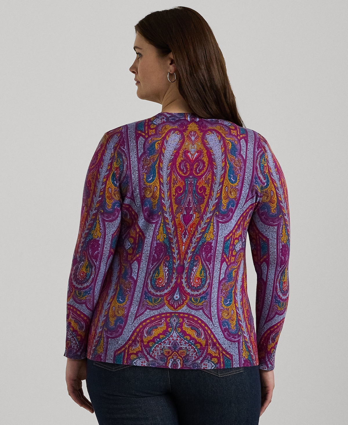 Lauren Ralph Lauren Plus Size Printed Crewneck Sweater
