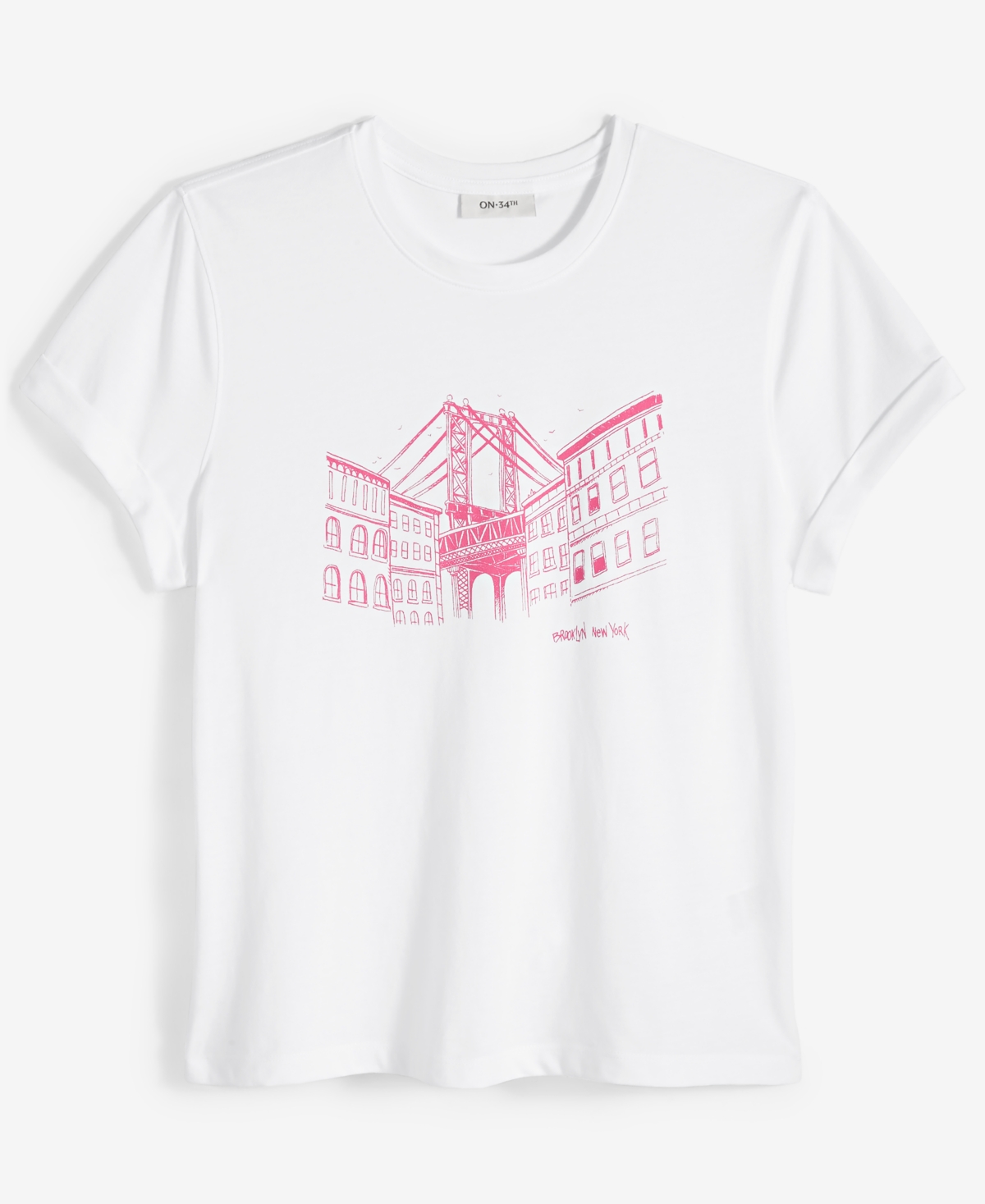 On 34th Women's Crewneck Graphic T-Shirt, Created for Macy's