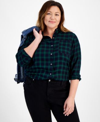 Style & Co - Plus Size Perfect Plaid Long-Sleeve Shirt