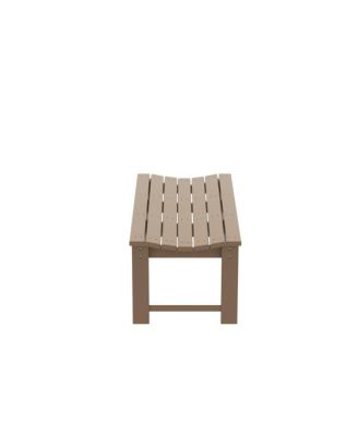Backless All-Weather Outdoor Bench for Patio Garden