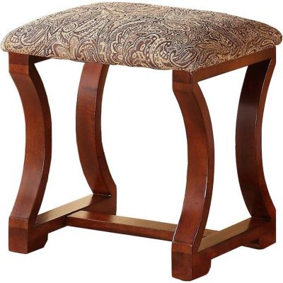 Streamdale Cherry MDF Vanity Set with Mirror, Stool & Drawers