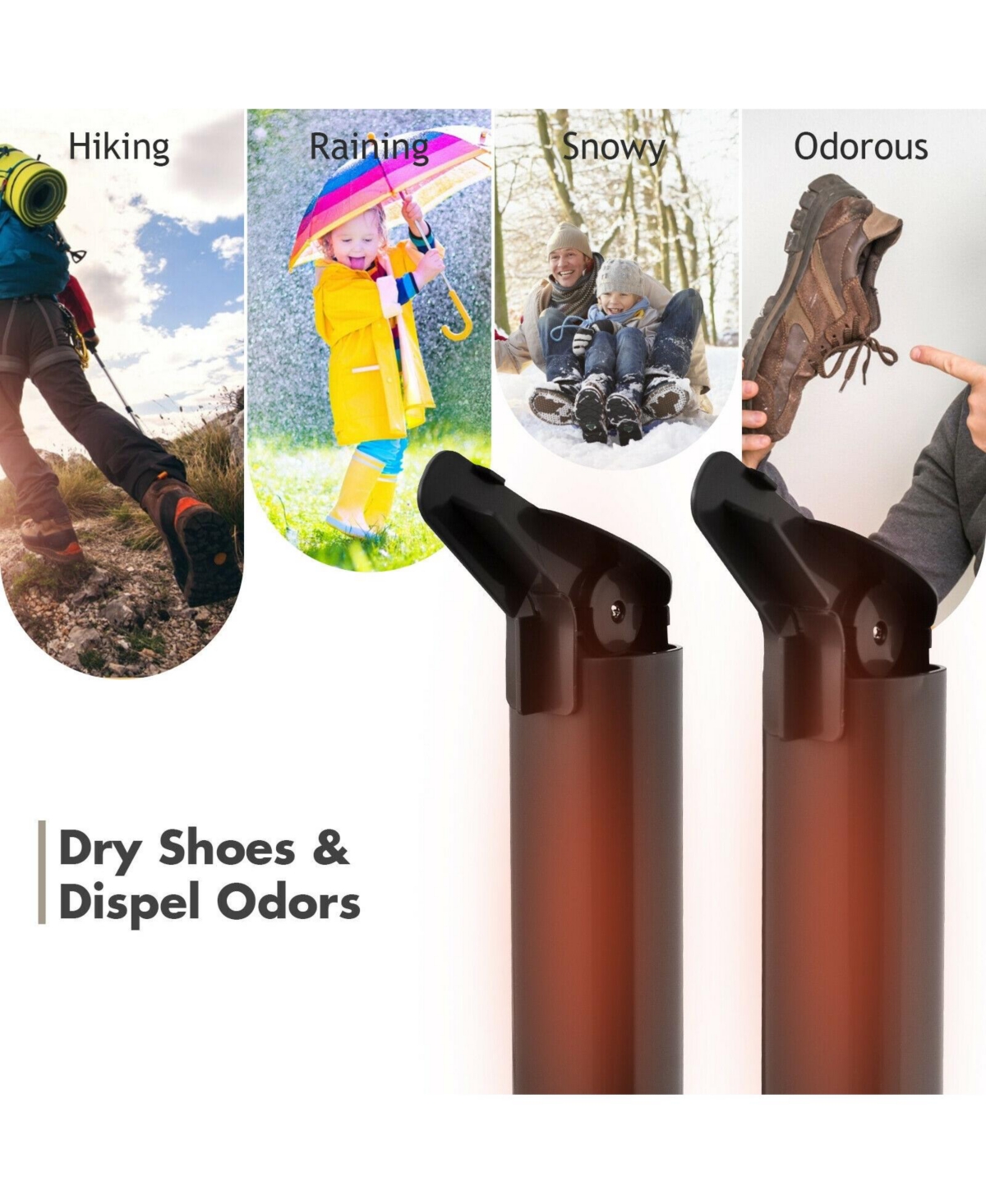 Slickblue 2-Shoe Electric Shoe Dryer with Portable Adjustable Warmer for Boots and Socks