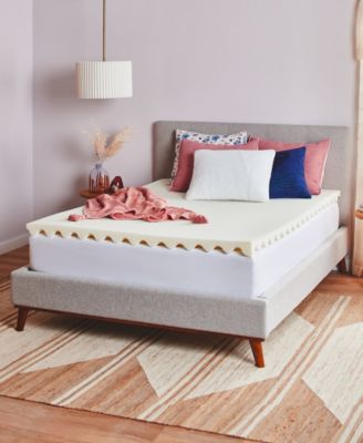 Serta Comfort Boost 2.5 Inch Memory Foam Mattress Toppers In Beige