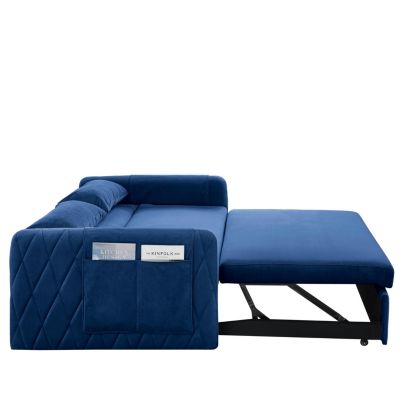 Streamdale 55" Convertible Sofa Bed with Detachable Pockets