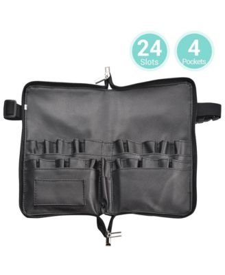 2in1 Foldable Brush Holder Waist Zipper Bag Professional Multi Portable Cosmetic Makeup Pouch with Belt Strap
