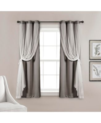 Grommet Sheer Panels With Insulated Blackout Lining
