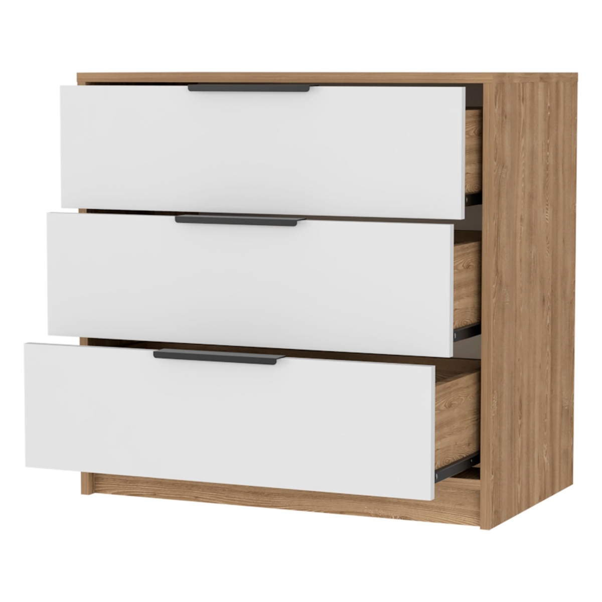 Streamdale Furniture Kaia 3 Drawers Dresser, Superior Top - White Pine