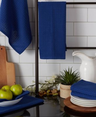 Cotton Kitchen Collection Dishtowel Set, 18x26", Blue, 6 Piece