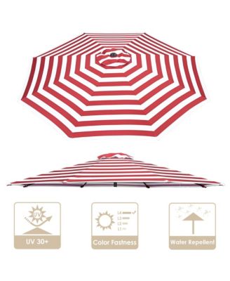 9 Ft Patio Umbrella Replacement Canopy Market Table Top Sunshade Cover Outdoor