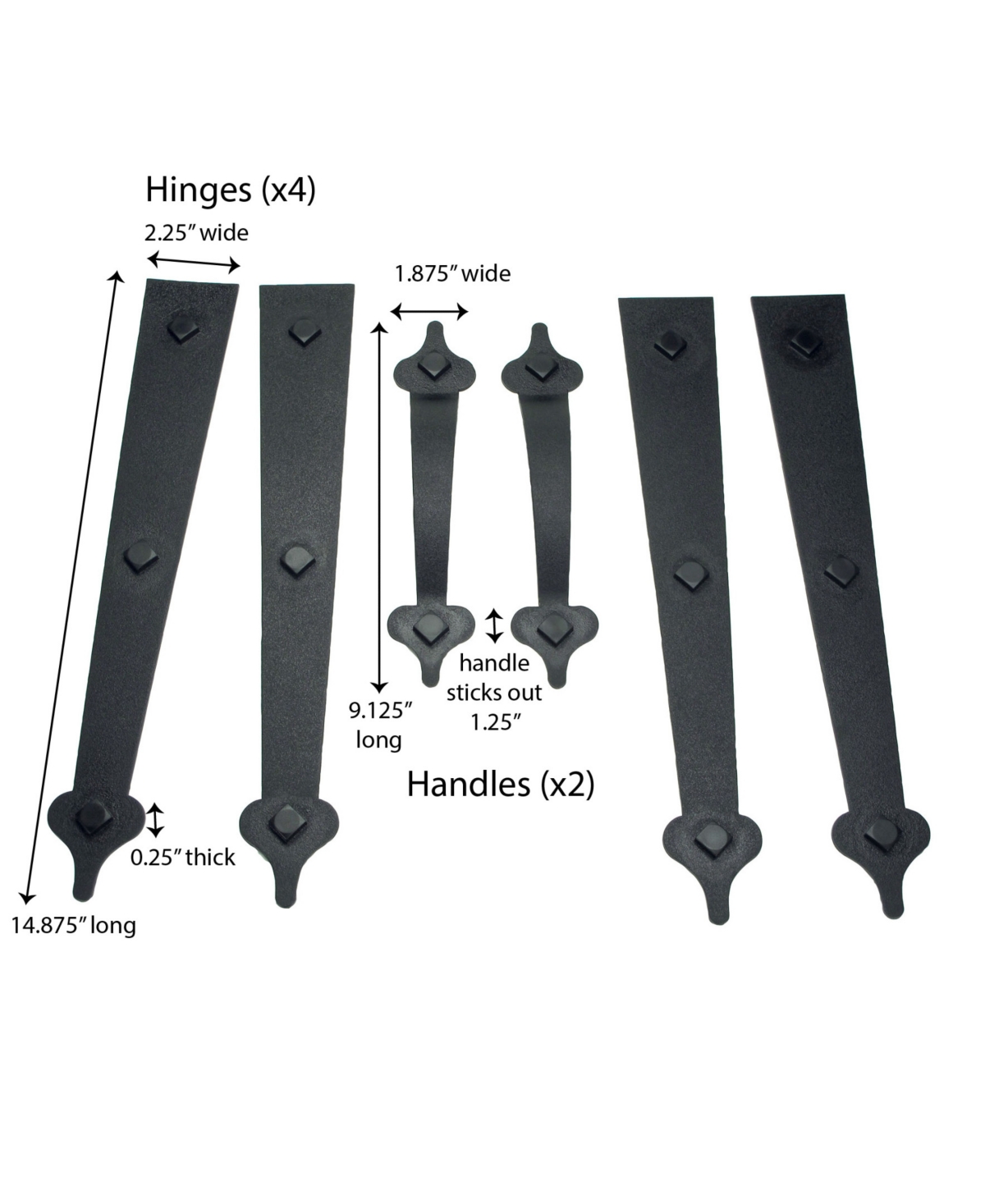 Household Essentials Garage Handle And Hinge Magnets Set Of 6 In Black