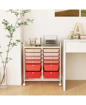 12 Drawers Rolling Cart Storage Scrapbook Paper Studio