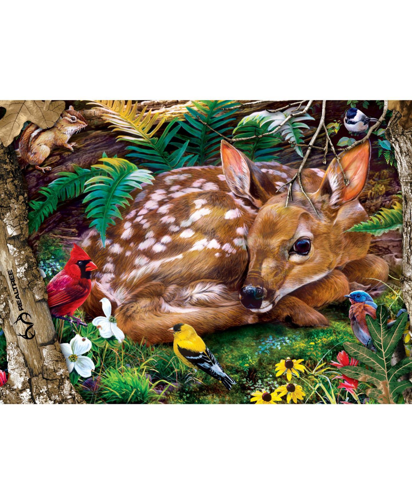 Детский пазл MasterPieces Puzzles Realtree Forest Babies Random Cut 100 Piece Puzzle, от 6 лет, цвет: Разноцветный — фото 2