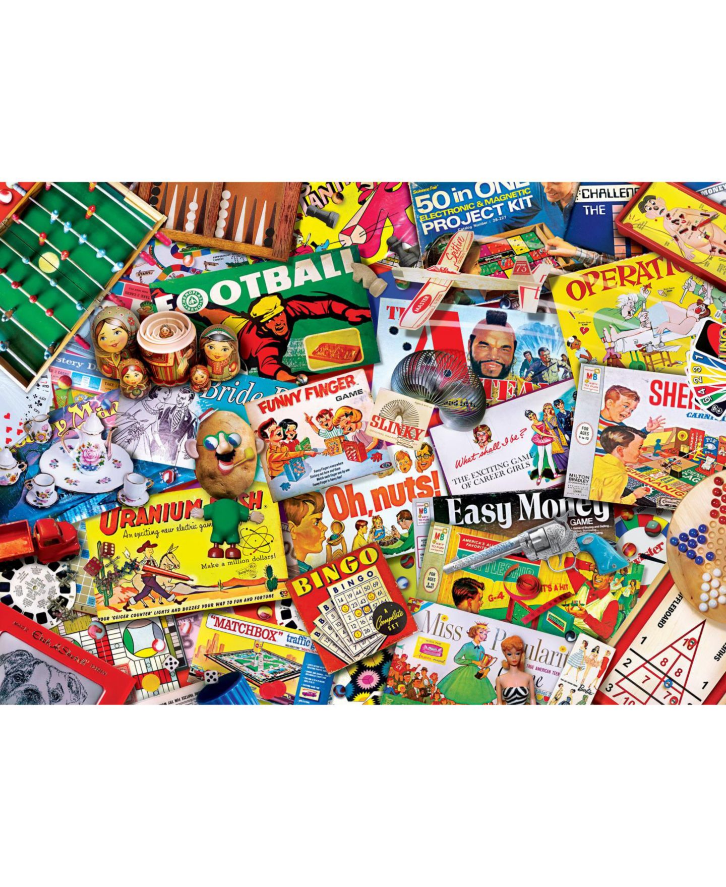 Детский пазл MasterPieces Puzzles Flashbacks Adult 1000-Piece Jigsaw Puzzle, Ages 10+, цвет: Разноцветный — фото 3