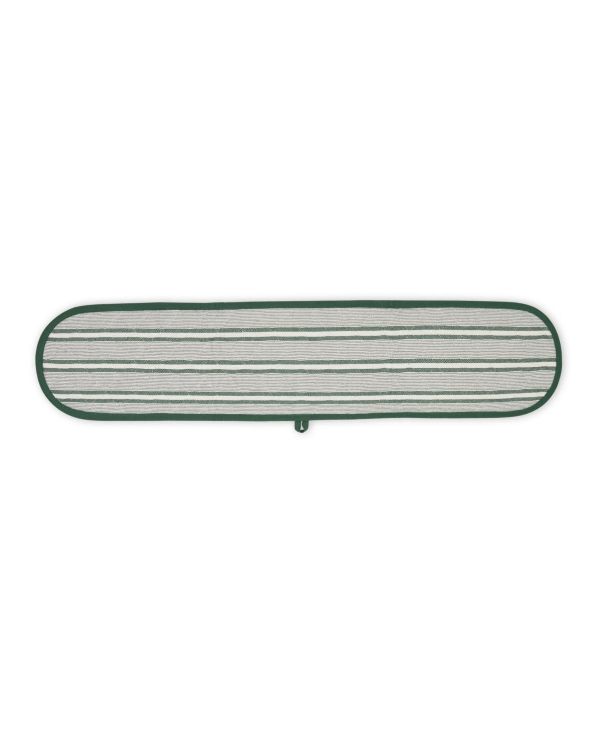 Design Imports Double Strip Chef Kitchen Cooking Baking Collection, Double Oven Mitt, 35x7.5", Dark Green In Dark Green