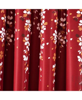 Weeping Flower Light Filtering Window Curtain Panels