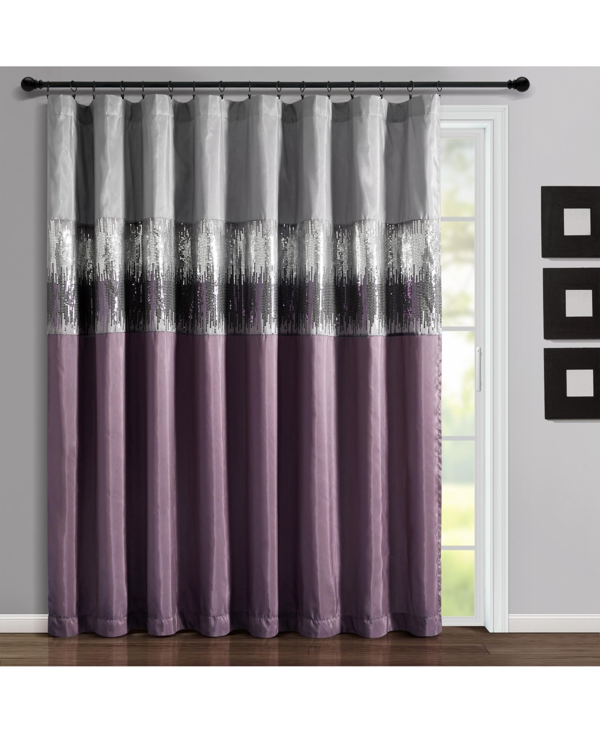 Night Sky Window Curtain Panel - Yellow