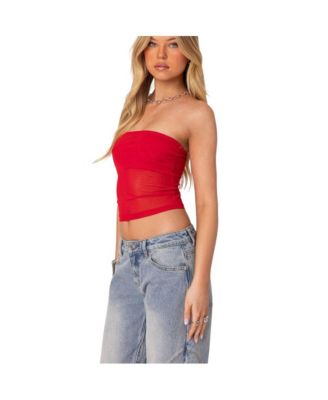 Women's Celestia Sheer Mesh Tube Top